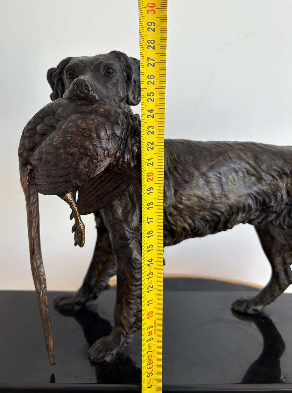 Sculpture « Chien Setter au faisan » d’après J. MOIGNIEZ