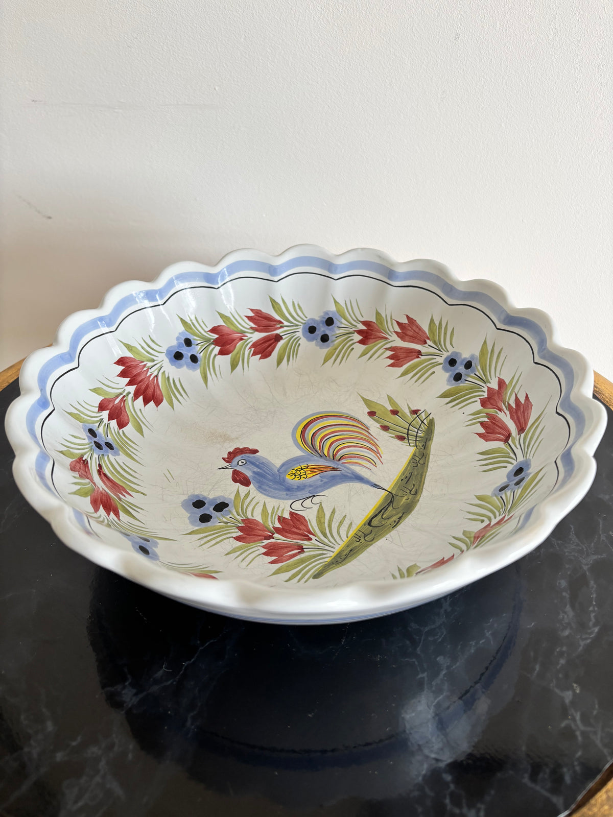 Lot de 3 plats en faïence de Quimper HB Henriot