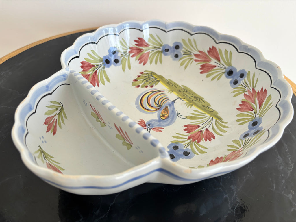Lot de 3 plats en faïence de Quimper HB Henriot