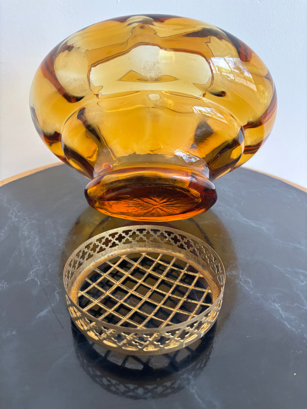 Superbe vase pique fleurs - Art déco - Verreries Doyen - Belgium.