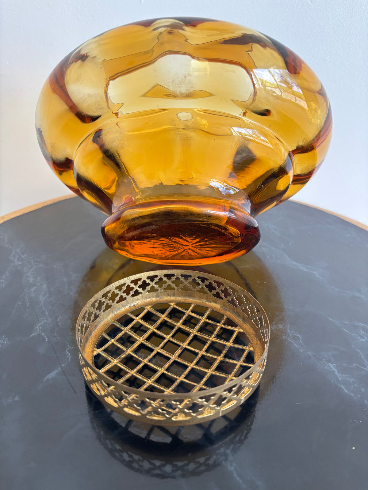 Superbe vase pique fleurs - Art déco - Verreries Doyen - Belgium.