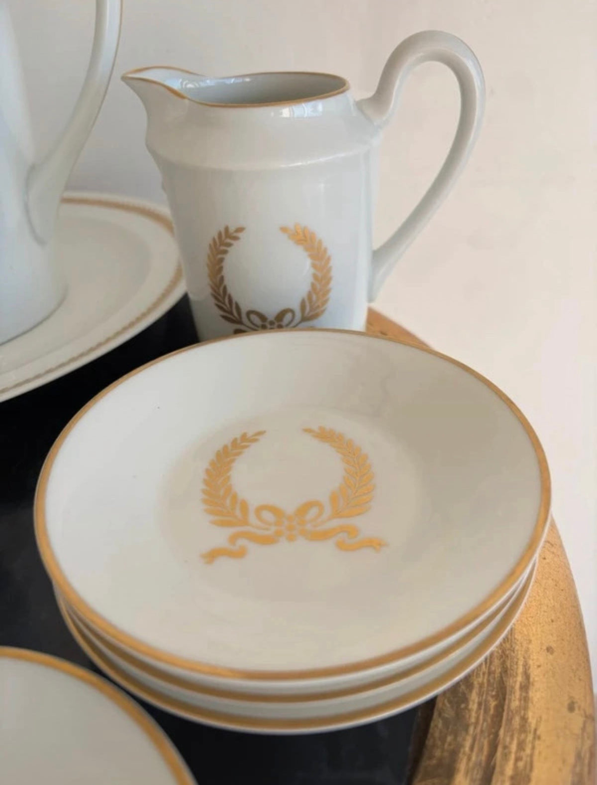 Service à café / thé Giraud Limoges et Porcelaine de Paris, style Empire