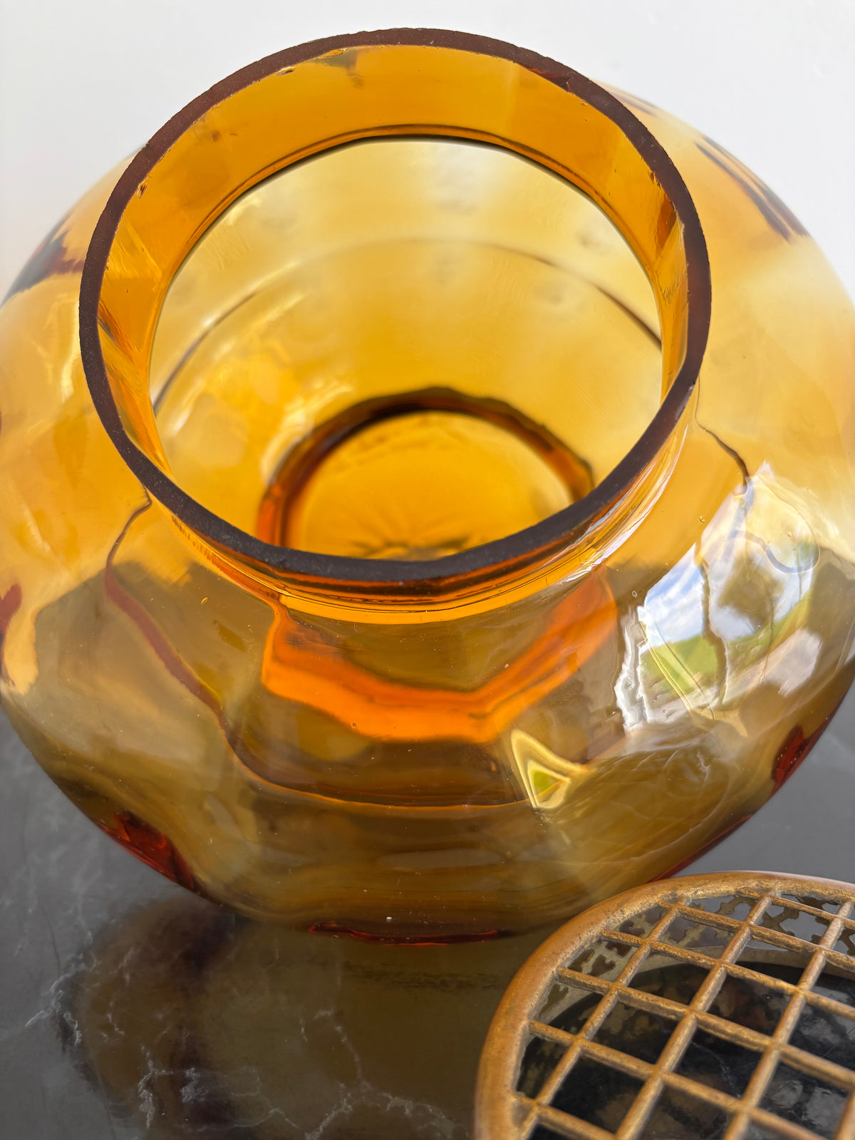 Superbe vase pique fleurs - Art déco - Verreries Doyen - Belgium.