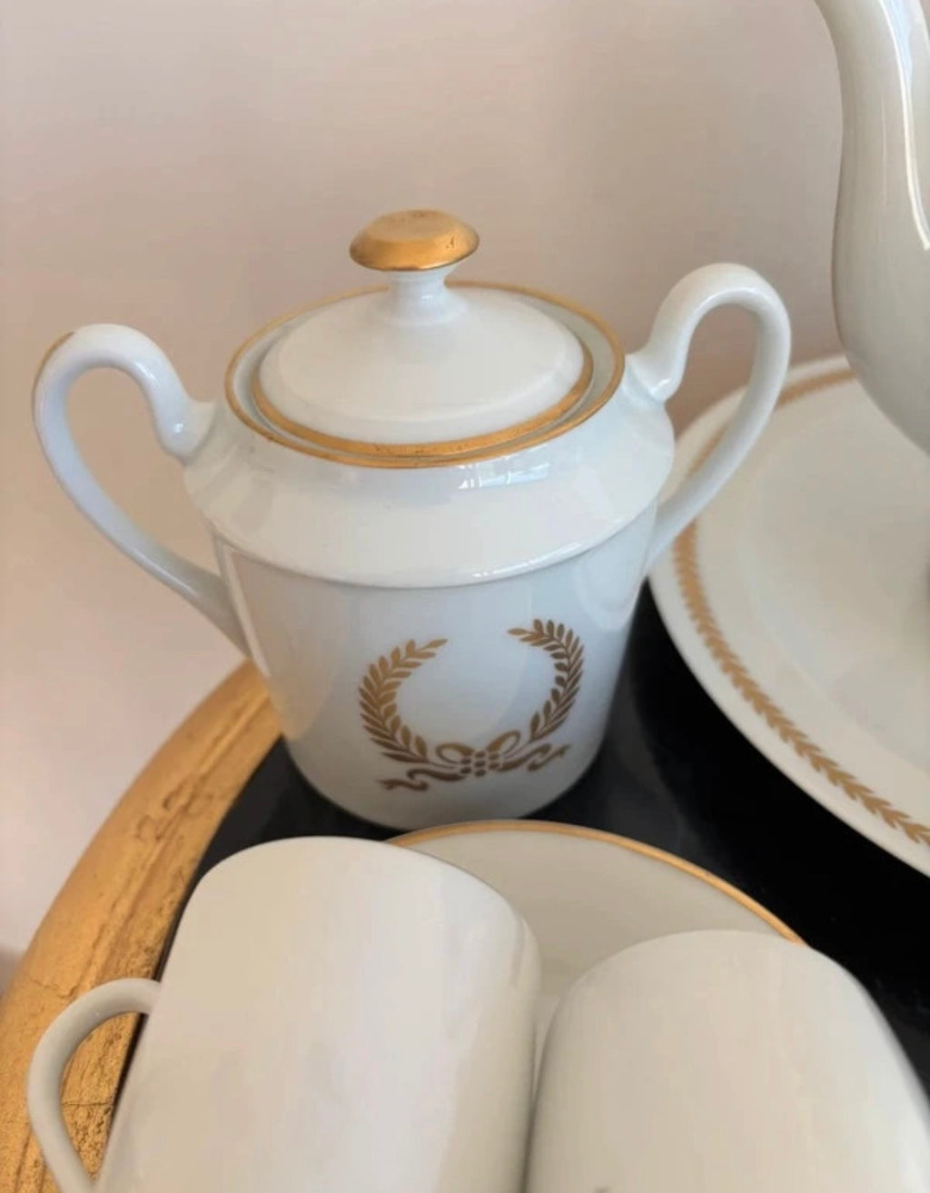 Service à café / thé Giraud Limoges et Porcelaine de Paris, style Empire