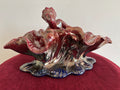 Coupe en céramique d’ art émaillée flammée. Vintage.