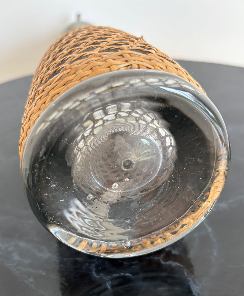 Ancien siphon à eau de Seltz SPARKLETS - Habillage rotin / cannage - Belle Époque.