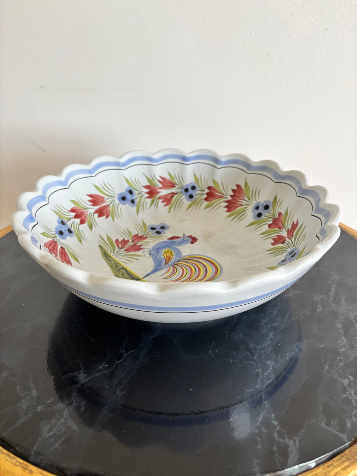 Lot de 3 plats en faïence de Quimper HB Henriot