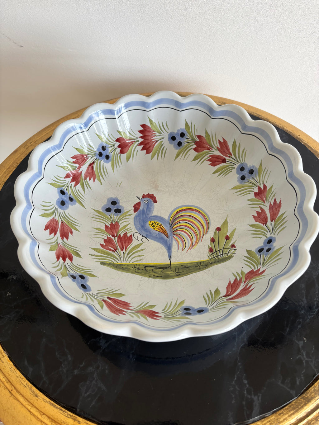 Lot de 3 plats en faïence de Quimper HB Henriot