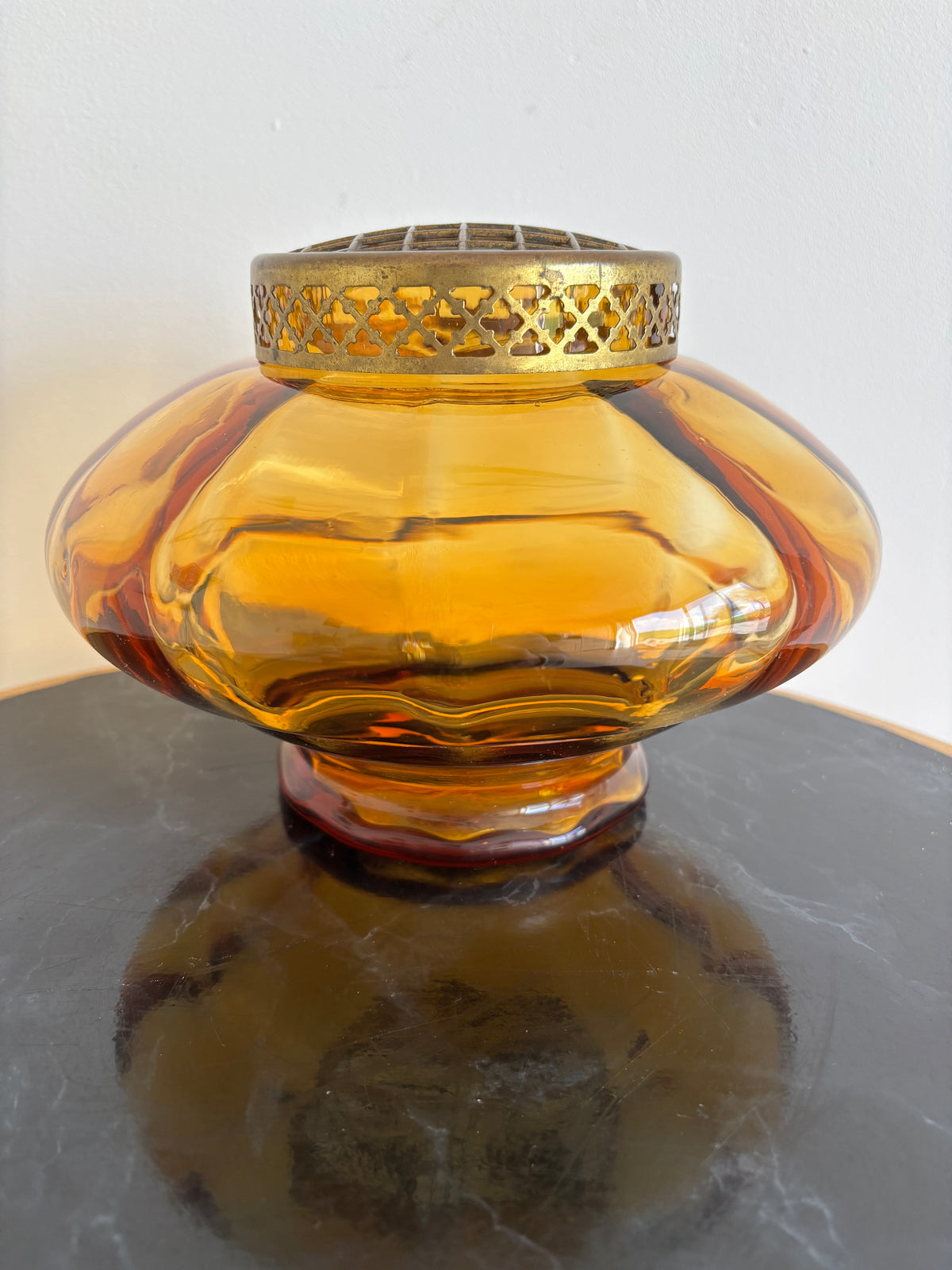 Superbe vase pique fleurs - Art déco - Verreries Doyen - Belgium.
