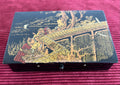 Ancienne boîte en papier mâché laqué - Époque Napoléon III - Décor Japonisant