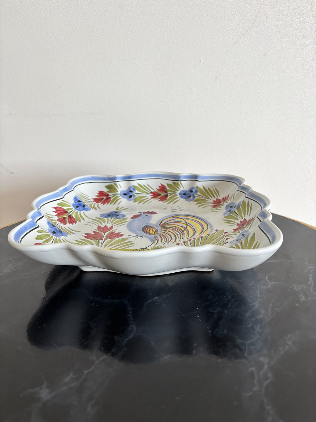 Lot de 3 plats en faïence de Quimper HB Henriot