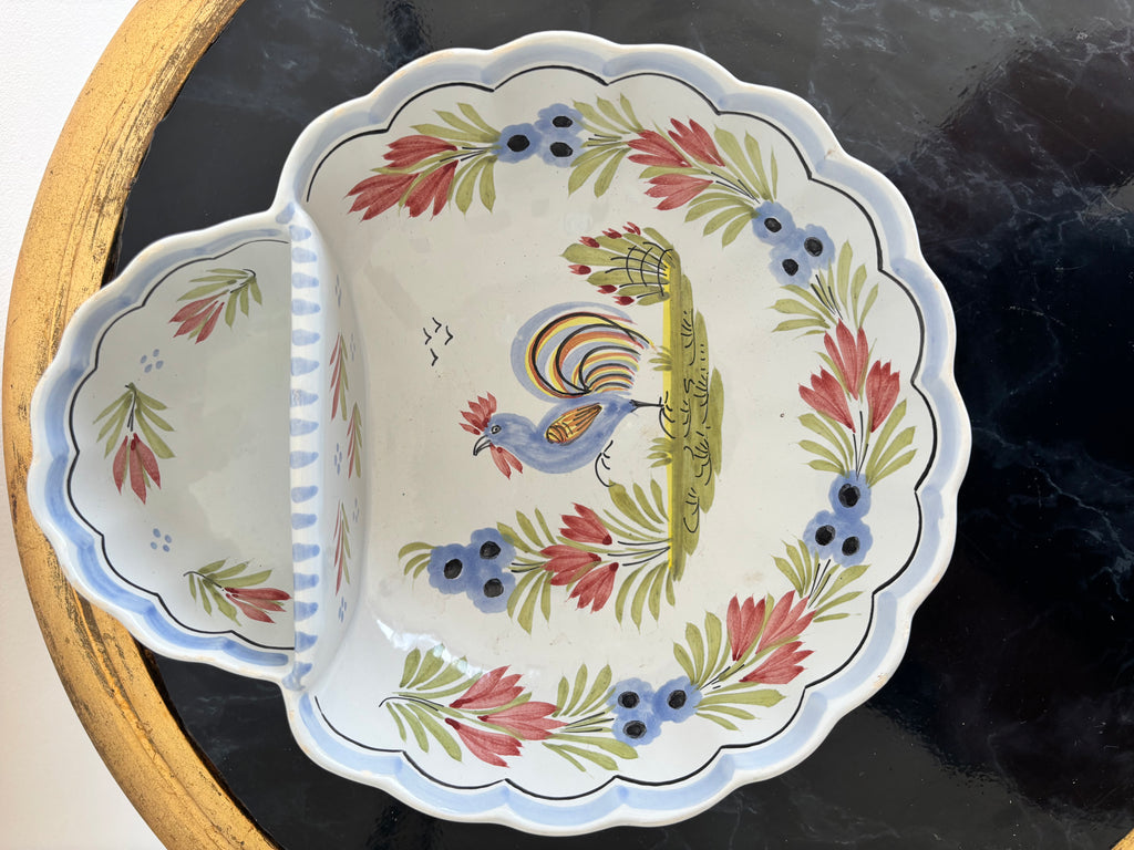 Lot de 3 plats en faïence de Quimper HB Henriot