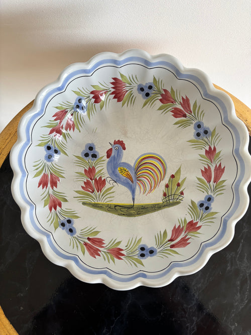 Lot de 3 plats en faïence de Quimper HB Henriot