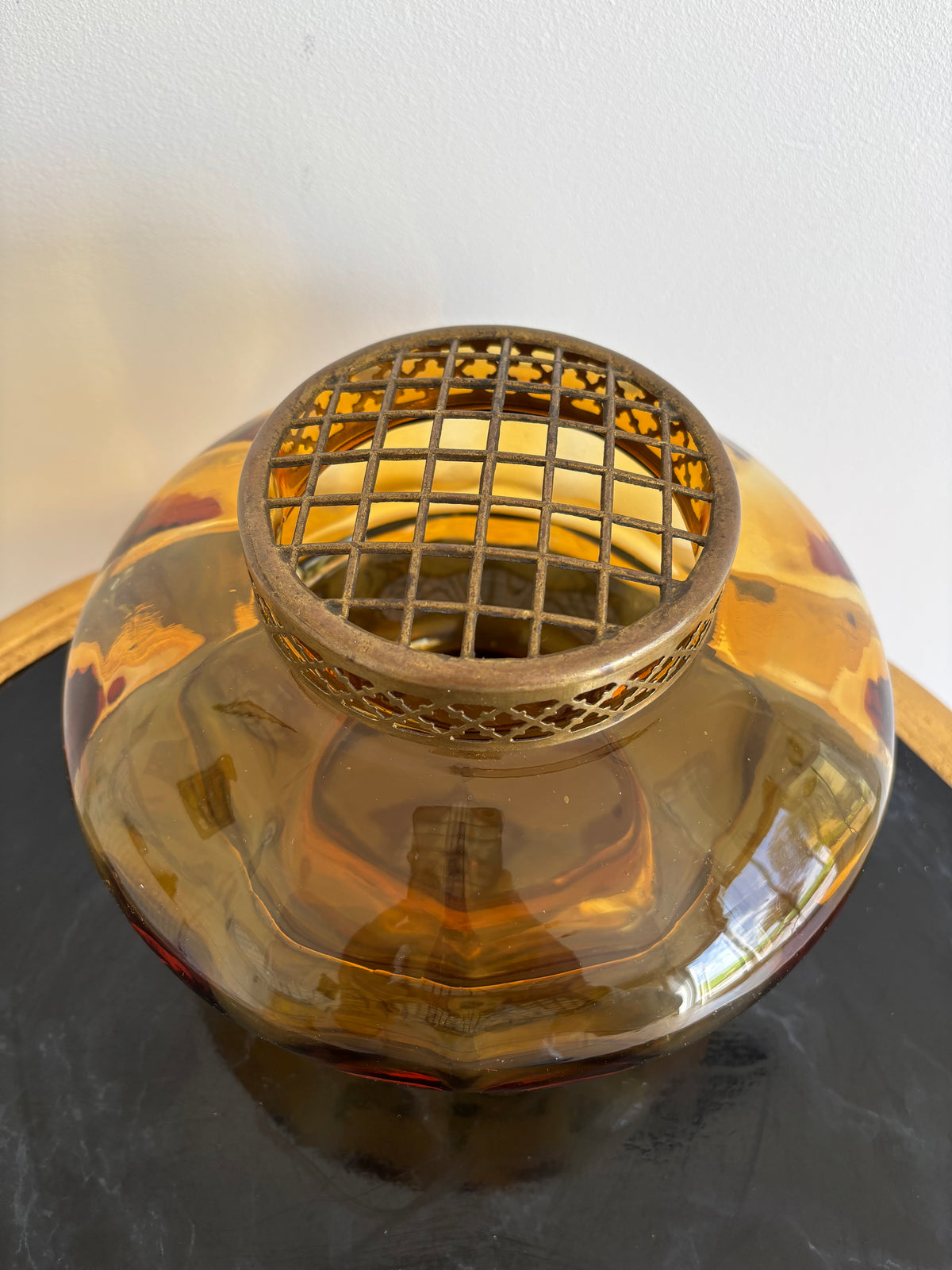 Superbe vase pique fleurs - Art déco - Verreries Doyen - Belgium.