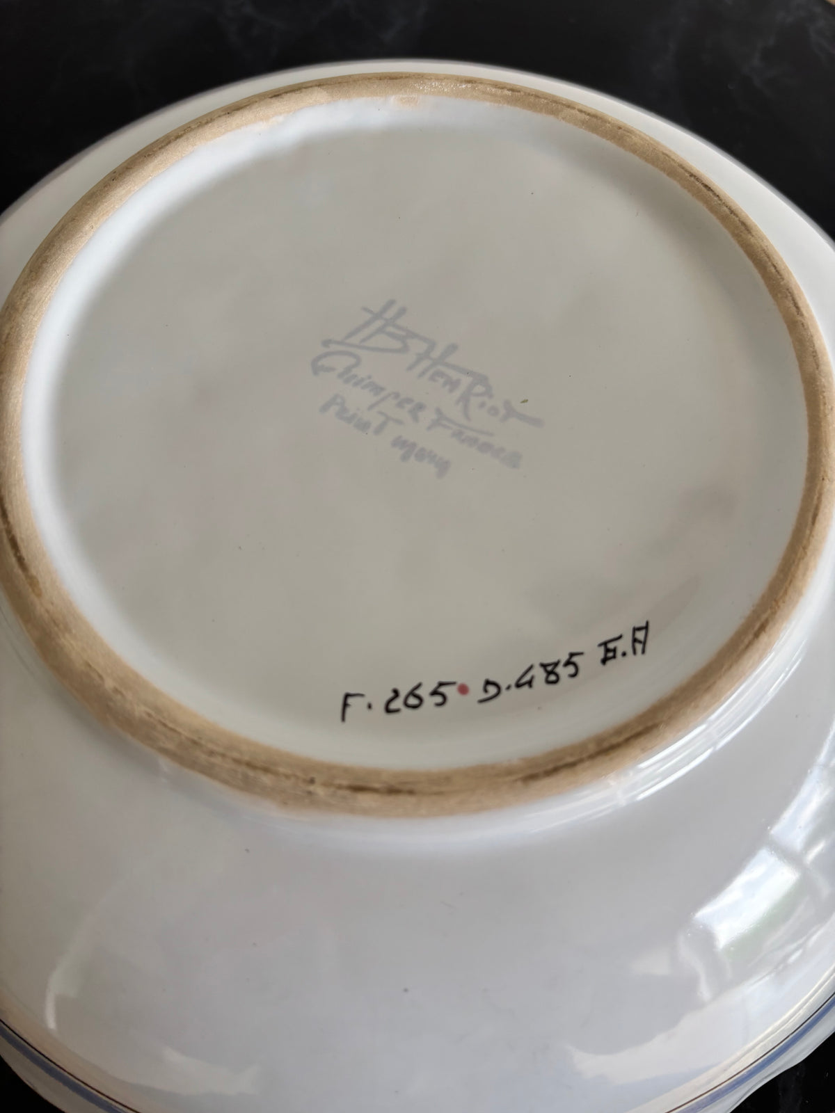 Lot de 3 plats en faïence de Quimper HB Henriot