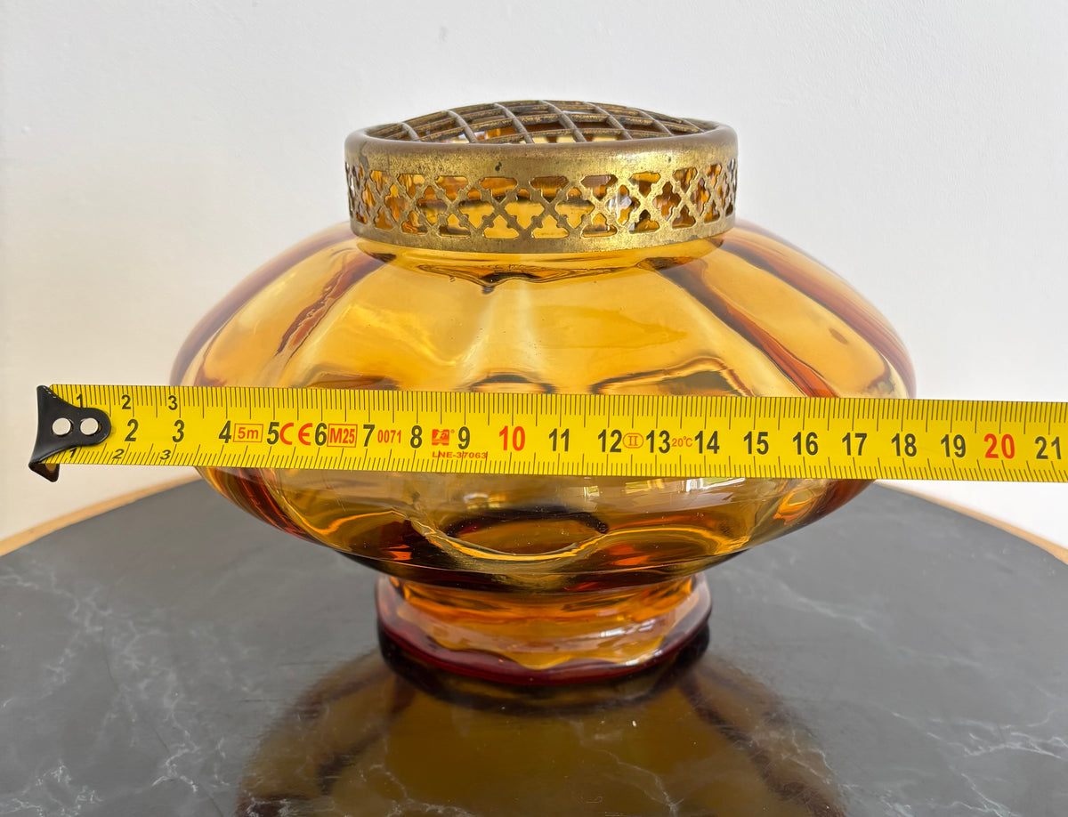Superbe vase pique fleurs - Art déco - Verreries Doyen - Belgium.