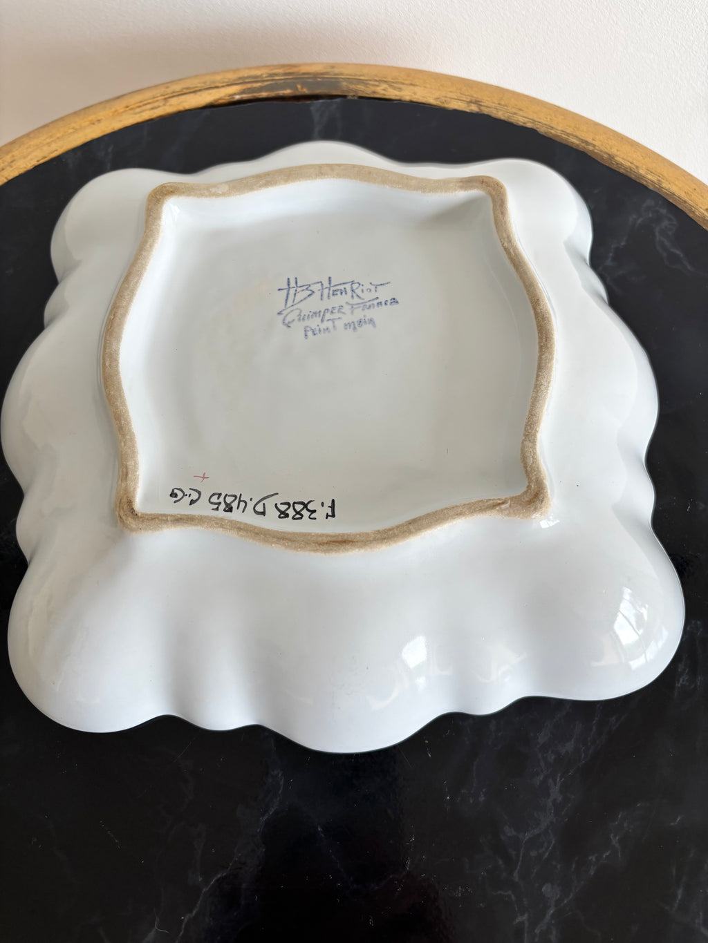 Lot de 3 plats en faïence de Quimper HB Henriot