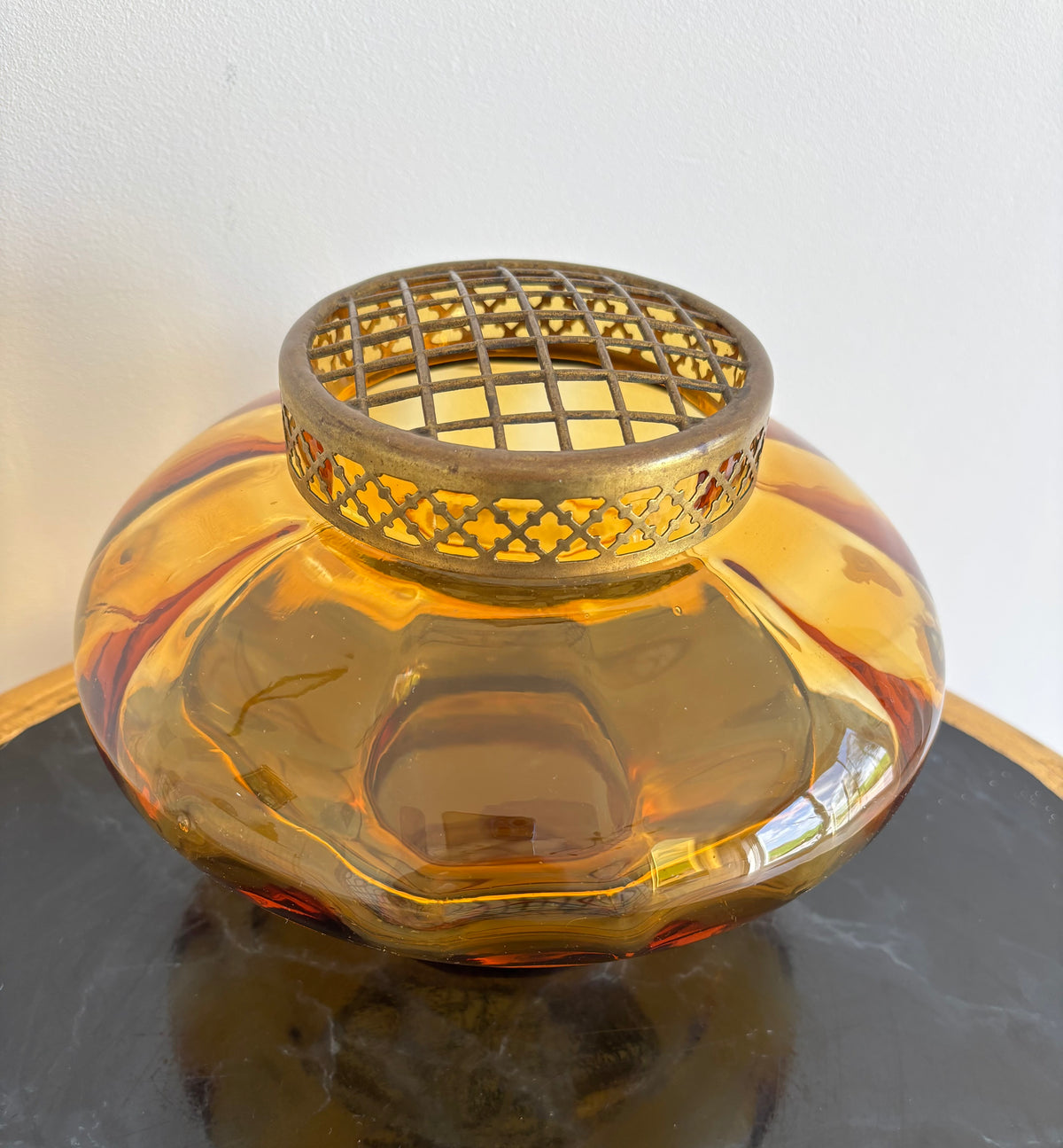Superbe vase pique fleurs - Art déco - Verreries Doyen - Belgium.