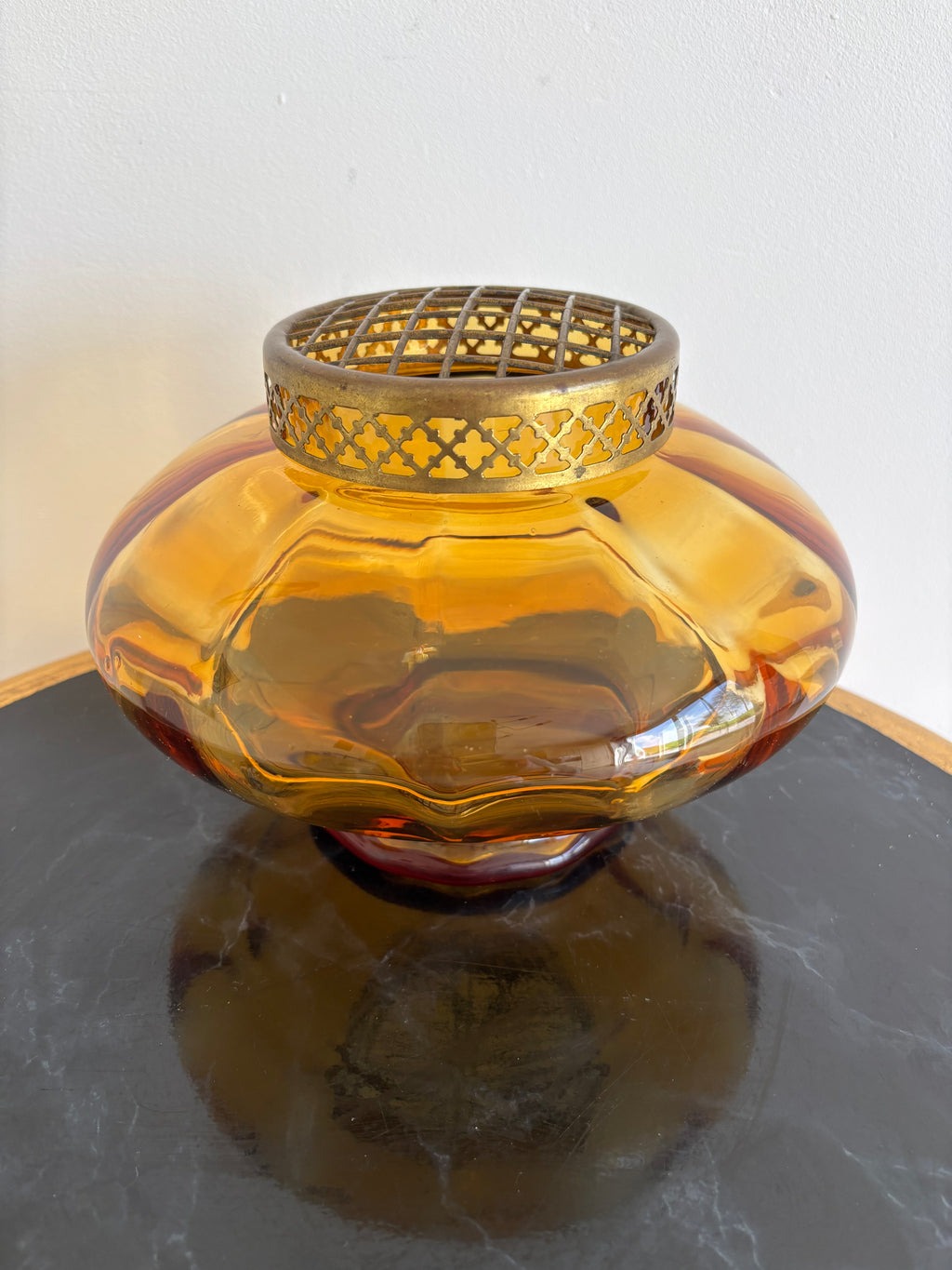 Superbe vase pique fleurs - Art déco - Verreries Doyen - Belgium.
