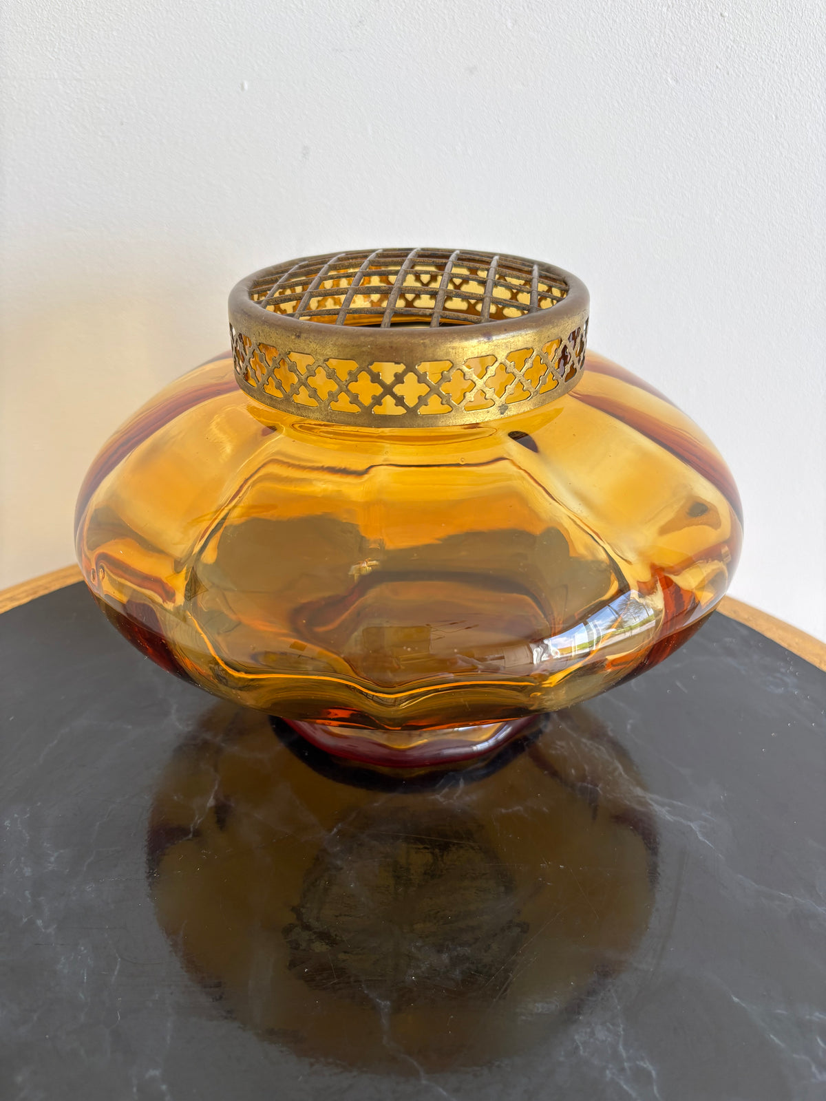 Superbe vase pique fleurs - Art déco - Verreries Doyen - Belgium.