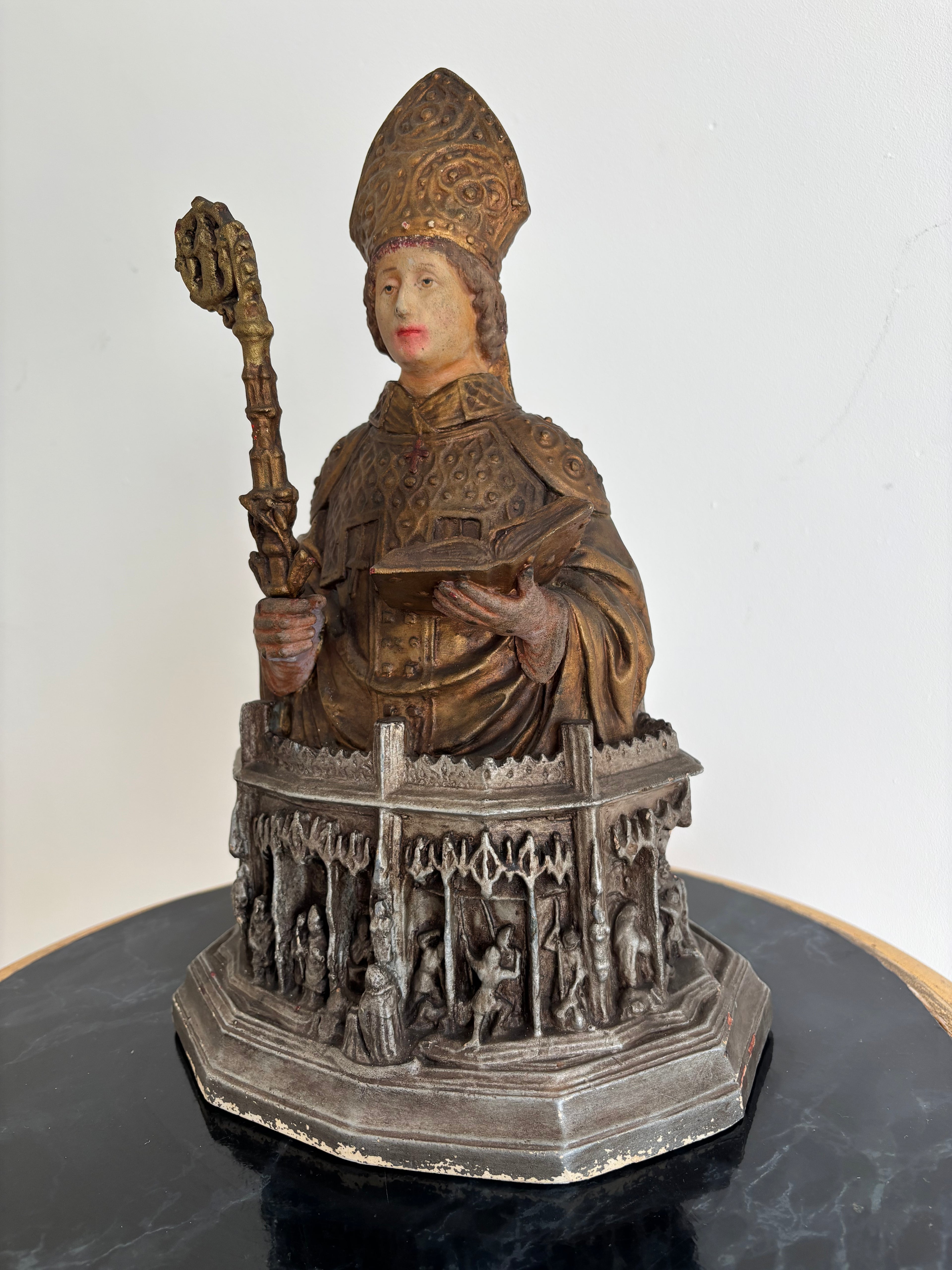 Buste reliquaire de Saint Lambert, ateliers Togneri, fin XIXe